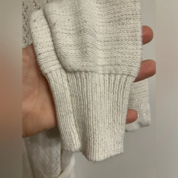 Liz Lange Maternity Crew Neck Pullover Sweater with sparkle weave womens small - Picture 7 of 11